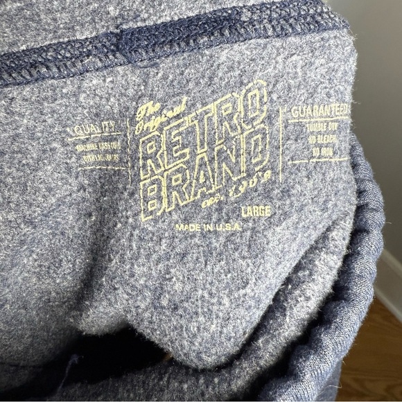 Retro Brand Notre Dame Fighting Irish Funnel Neck Hoodie Sweatshirt Large USA - Picture 7 of 7